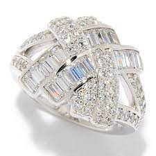 Victoria Wieck For Brilliante 1 90 Dew Simulated Diamond Crisscross Ring On Sale At Shophq Com Beautiful Rings Color Ring Crisscross Design