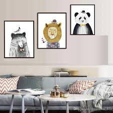 Home interior thank you bears. 2021 Hd Print On Canvas Animal Lion Bear Panda Art Prints Wall Picture Canvas Painting Kids Room Home Decor From Jinwenwu 573 8 54 Dhgate Com