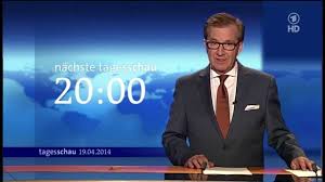 Heute abend ist er zum letzten mal als chefsprecher der „tagesschau zu sehen. Tagesschau Berlintapete Studios
