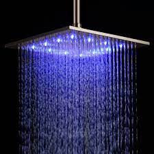 #5 american standard rain showerhead. Stainless Steel Led Color Changing Rain Shower Head Square 16 Inch