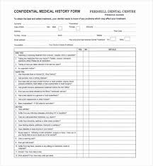 Health History Form Template Awesome Free 21 Sample Medical History Forms In 2020 Medical History Health History Form Medical