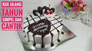 Kue Ulang Tahun Simpel Dan Cantik Kue Ultah Cewek Mudah Untuk Pemula Youtube