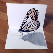 Let me show you how easy it is to make this pretty 3d butterfly wall art project! 3d Butterfly 3d Pencil Drawings Pencil Drawings Cool Drawings