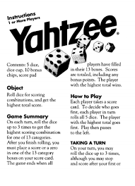 here s a set of official yahtzee playing rules from hasbro yahtzee yahtzee rules games for kids