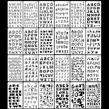 Buy 7inch letter stencils for painting on wood,large alphabet stencils stencil letters numbers stencils for. 24pcs Letter And Number Stencils Alphabet Stencil For Bullet Journal Supplies Scrapbooking Painting Drawing Craft 4 7 Inch Wish