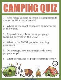 Everyone knows learning is a continuous process. Camping Quiz Fun Facts About Camping Growing Play