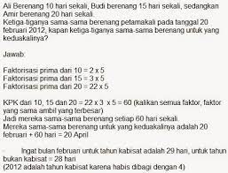 10 2 x 5 b. Soal Cerita Fpb Dan Kpk Dan Kunci Jawaban 2019