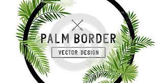 Tropical Palm Leaf Border Vector Leaf Border Palm Summer Trees