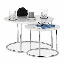 Maybe you would like to learn more about one of these? Beistelltisch 2er Set Satztisch Rund Kleiner Couchtisch 60x60 Holztisch Weiss Eur 116 91 Picclick It