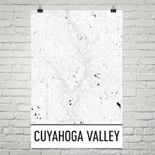 Stop at the nature center and talk with a ranger to get recommendations on the best trails for your family and info on any closures. Cuyahoga Valley National Park Topographic Map Art Modern Map Art