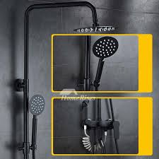 Liftable full dual shower head homelody finish: Oil Rubbed Bronze Shower Faucet Black Wall Mount Brass Filtering