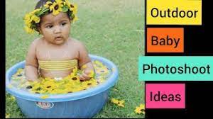 Bath Tub Theme Baby Photoshoot Ideas At Home Outdoor Baby Photoshoot At 6th Month Shrinika Youtube