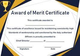 Fresh Certificate Of Merit Templates Editable In 2021 Certificate Templates Awards Certificates Template Certificate Of Merit