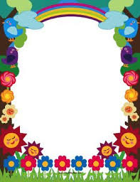 This Printable Meadow Border Is Decorated With Cute Colorful Flowers Birds And Colorful Borders Design Clip Art Freebies Free Printable Invitations Templates