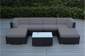Outdoor sectional furniture is perfect for those looking to spend more time outdoors with guests it is important to consider how many individuals will be occupying the sectional patio furniture, as this. Outdoor Wicker Patio Furniture 7 Piece Sectional Conversation Set With 2 Ottomans No Assembly