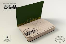 Booklet Passport Print Mockup Print Mockup Brochure Design Template Booklet
