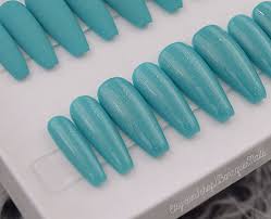 Check spelling or type a new query. Matte Oceanic Teal Green Press On Nails Shimmer Aqua Fake Nails Turquoise Mermaidglue On Nails Hand Painted Gel Nails Plain Color Sold By Baroquen Nails On Storenvy