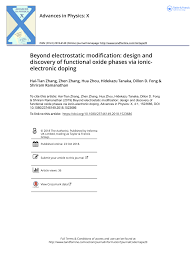 Coffee cup heater, thermal flask. Pdf Beyond Electrostatic Modification Design And Discovery Of Functional Oxide Phases Via Ionic Electronic Doping