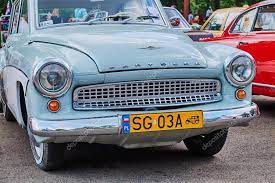 Front View Of Old Vintage Light Blue Car Wartburg 313 Stock Photo Sponsored Light Blue Vintage Front Ad