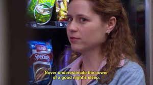 Rarely discussed cringe moment: Pam informing Jim of the importance of  sleep. : r/DunderMifflin