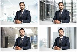 Direct phone contact with professional photographer (highest rated headshot photographer). Corporate Headshot With Added London Office Background