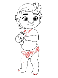 Follow along to learn how to draw this super cute disney baby princess moana step by step easy. How To Draw Baby Moana From Disney S Moana Draw Central Disney Collage Baby Drawing Disney Princess Drawings