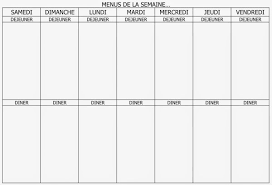 Planning Vierge Menu De La Semaine En 2020 Planning Vierge Menu Semaine Modele De Planning