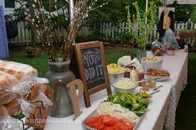 The warm glow of lights strung in the tree, along fences or hung on deck structure/poles turn an outdoor area into a magical space for a celebration. Pin On Graduation Ideas