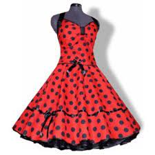 Auch knallige farben wie rot, blau und auch schwarz kombiniert mit weiss eignen sich hervorragend. Punktekleid Rockabilly Rot Grosse Schwarzetupfen Tanzkleid Der