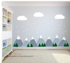 Mur De Montagne Stickers Muraux Stickers Par Bebedivaboutique Deco Chambre Bebe Decoration Chambre Enfant Deco Chambre Enfant