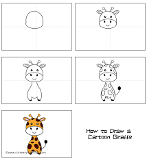 How to draw a giraffe step by step easy for kids. How To Draw A Cartoon Giraffe Easy Step By Step For Kids Cute Easy Drawings