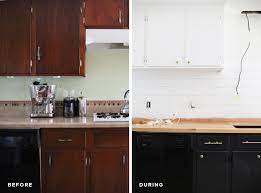 Here are the before photos: Refinishing Kitchen Cabinets A Beautiful Mess