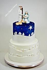 Dream vzn 24 count tall thin metallic gold slow burning birthday candles in holders with matching elegant classy cake topper for special custom birthday cake decorations 4.7 out of 5 stars 586 $8.29 $ 8. Nativity Christmas Cake Cake By Ellie Ellie S Elegant Cakesdecor