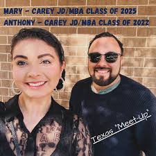 THIS is one of the many things that makes the Carey JD/MBA Program  special!… Mary is a current student and member of the Class of 2025 and  Anthony is an alum from