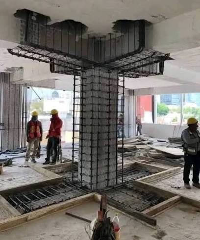 Under Roof, Column & Beam Strengthening by Micro Concrete / Guniting