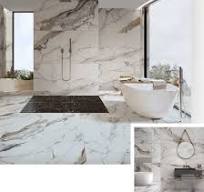 600x1200 China Glossy Calacatta White Porcelain Tiles Foshan Ceramics Tile  Floor Tiles With Gold Veins Price