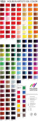 Holbein Oil Colour Chart In 2019 Paint Color Chart Color