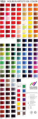 Holbein Oil Colour Chart In 2019 Paint Color Chart Color