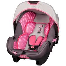 Disney Minnie Mouse Pink Dots Infant Carrier Found On Polyvore Baby Minnie Mouse Baby Car Seats Awesome Baby Gear