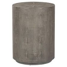 A fitted, round tablecloth gives a practical and attractive table surface to suit the occasion. Maison 55 Braden Drum Regency Round Charcoal Shagreen End Table Standard 14 24 W Kathy Kuo Home