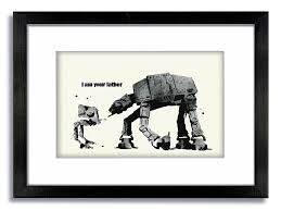 Sign up for our daily digest emails! Banksy White I Am Your Father Mounted Print Camden Town Poster Company