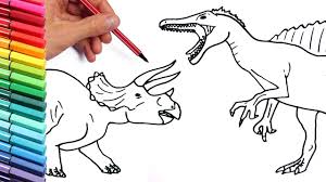 In 2015, they were at it again, genetically engineering life. Drawing And Coloring Spinosaur Vs Triceratops How To Draw Dinosaur From Jurassic Park Color Pages Youtube