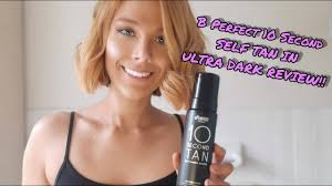 Develops into a deeper, dark tan within 2 hours easy application streak free active blend no parabens or alcohol loving tan is not tested on animals how to use apply moisturiser liberally to any dry areas including your hands, feet, ankles, wrists, knees and elbows.pump a small amount of. Bperfect 10 Second Tan In Ultra Dark Review Youtube