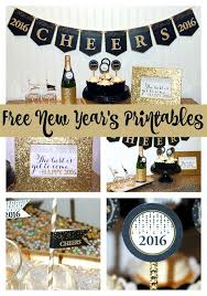 Free New Year S Eve Printable Party Package Mit Bildern Silvesterdekoration Silvesterparty Silvester