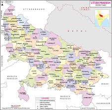 Districts Of Uttar Pradesh Map Uttar Pradesh India Map