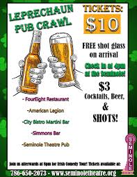 leprechaun pub crawl seminole theatre in homestead fl