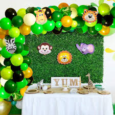 Use as a table scatter all over the an event venue, beach party, jungle party, hawaiian luau theme party and birthday party,etc. Jungle Theme Party Supplies Animal Decorations Safari Party Supplies For Birthday Baby Shower Party Decorations Buy Online In Austria At Desertcart At Productid 100693173