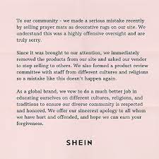 Online Retailer Shein Slammed For Selling Islamic Prayer Mats Daily Mail Online