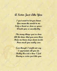 I Love My Sister Poems