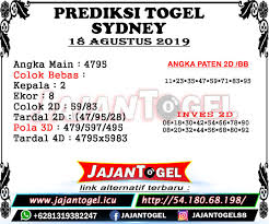 Prediksi Angka Jitu Sydney 18 Agustus 2019 Sydney 11 September 25 Agustus